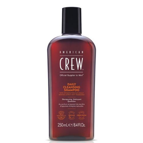 Shampoing nettoyant quotidien sans silicone. Enrichi en vitamine B5 pour hydrater. Formule végétalienne non desséchante Élimine l'excès d'huile Laisse les cheveux faciles à coiffer, sains et plus doux Infusé du parfum signature certifié American Crew Citrus Mint  Idéal pour les hommes ayant les cheveux et le cuir chevelu normaux à g