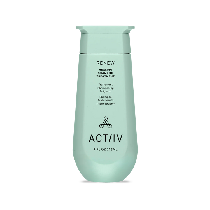 Flacon du shampoing Actiiv RENEW – soin réparateur pour cheveux abîmés, colorés ou surtraités