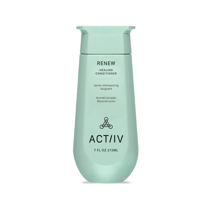 Bouteille de 215 ml de l’après-shampoing Actiiv RENEW – soin hydratant et fortifiant pour cheveux abîmés, colorés ou traités chimiquement