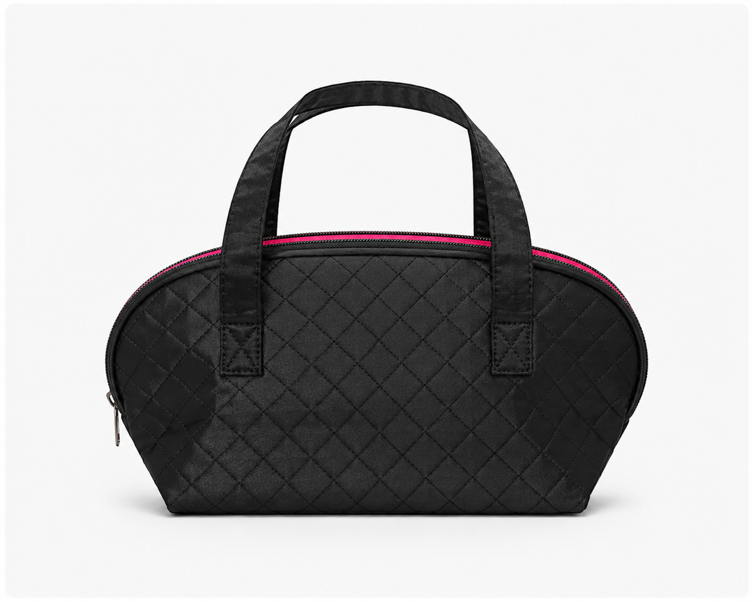 Bonus pochette noire intérieur rose