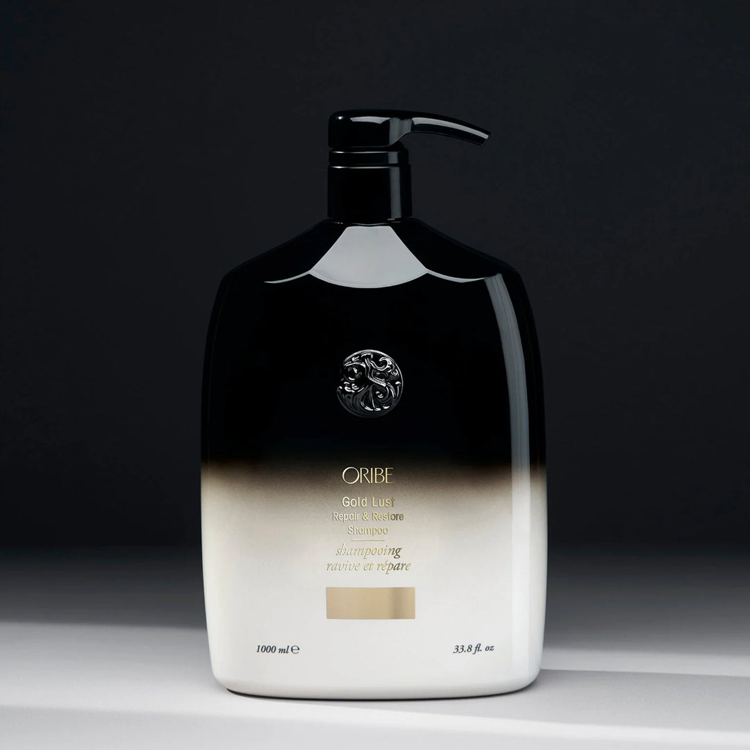 ORIBE Gold Lust shampoo revives and repairs