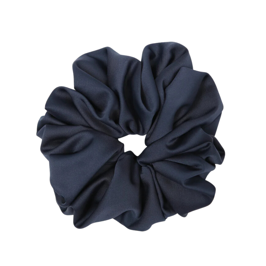 Duo of CHOUCHOUX navy blue satin and piqué yellow