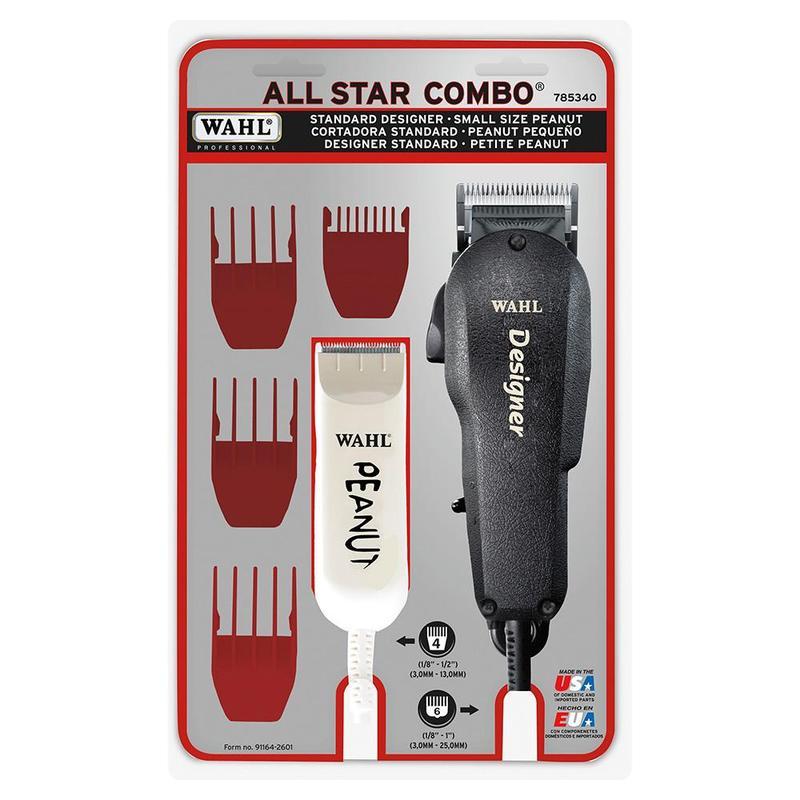 WAHL trimmer Peanut finish and Designer all star combo